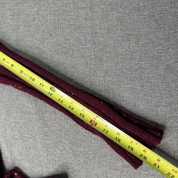 Cremieux Sweater Top Women's Small Round Neck Maroon w/ Gold Sequins NWT - Picture 9 of 13